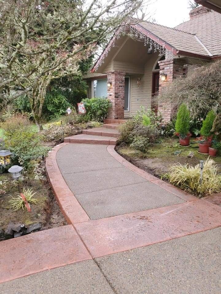 Stamped concrete patio in Eugene, OR