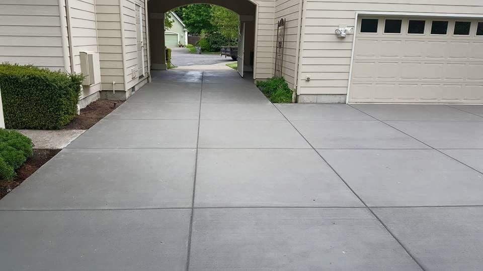 Concrete driveway