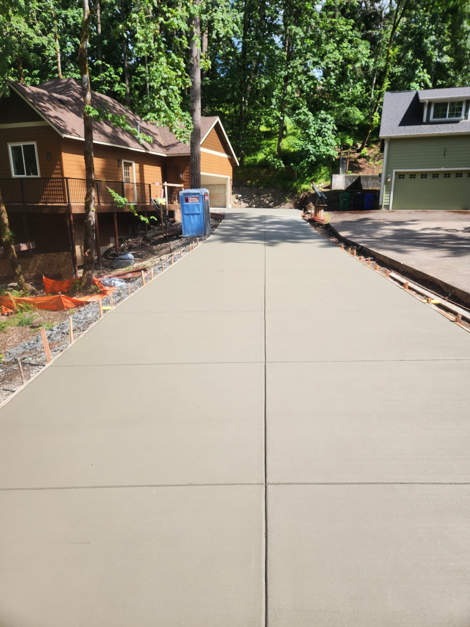 Concrete driveway