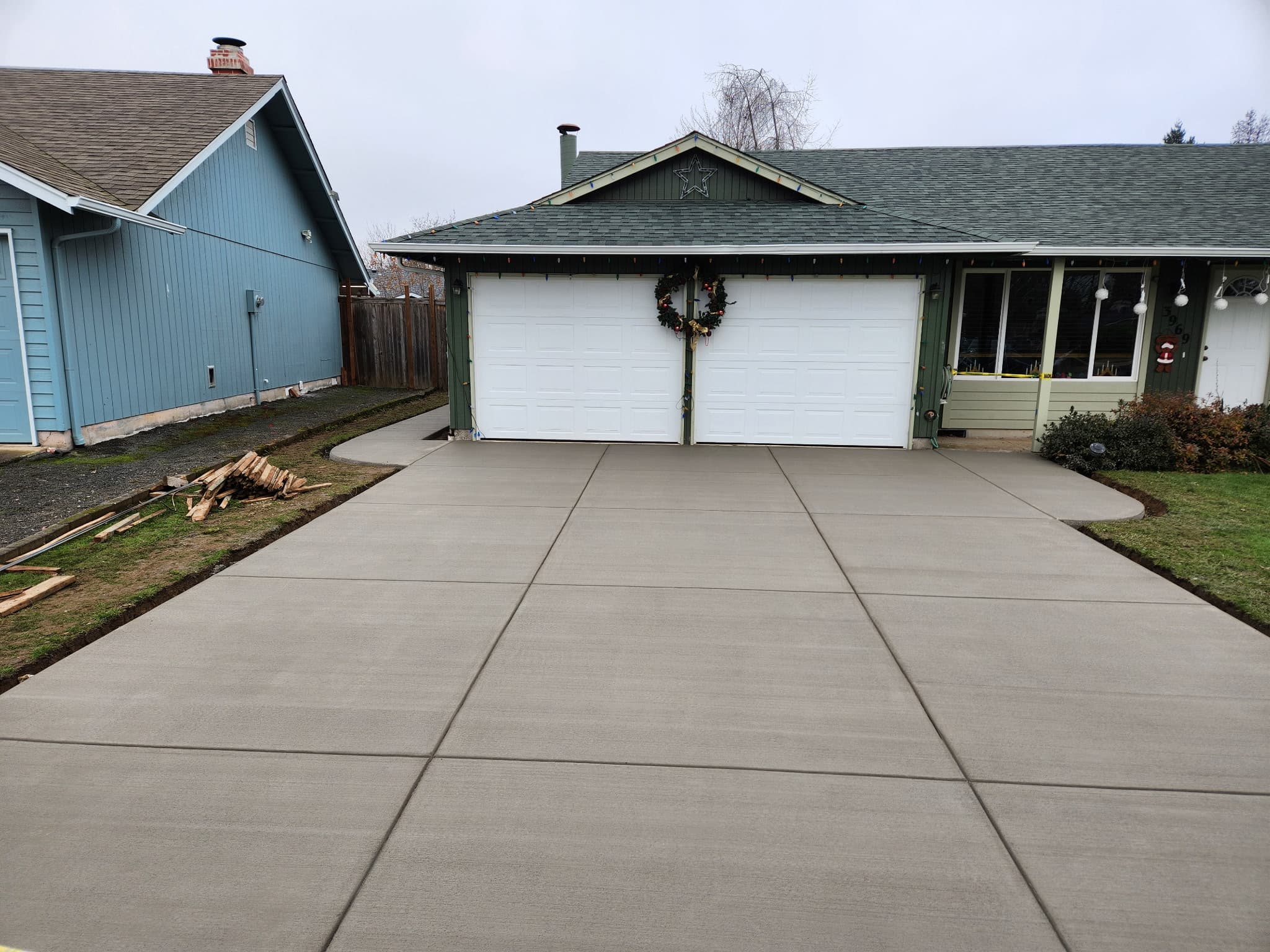 Concrete driveway